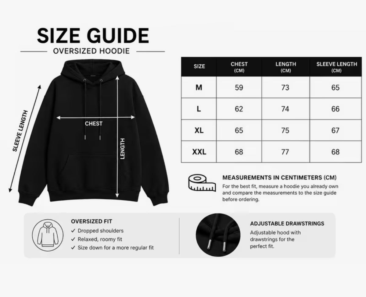 Heavyweight Oversized StreetWear Black Hoodie by Nexiffy