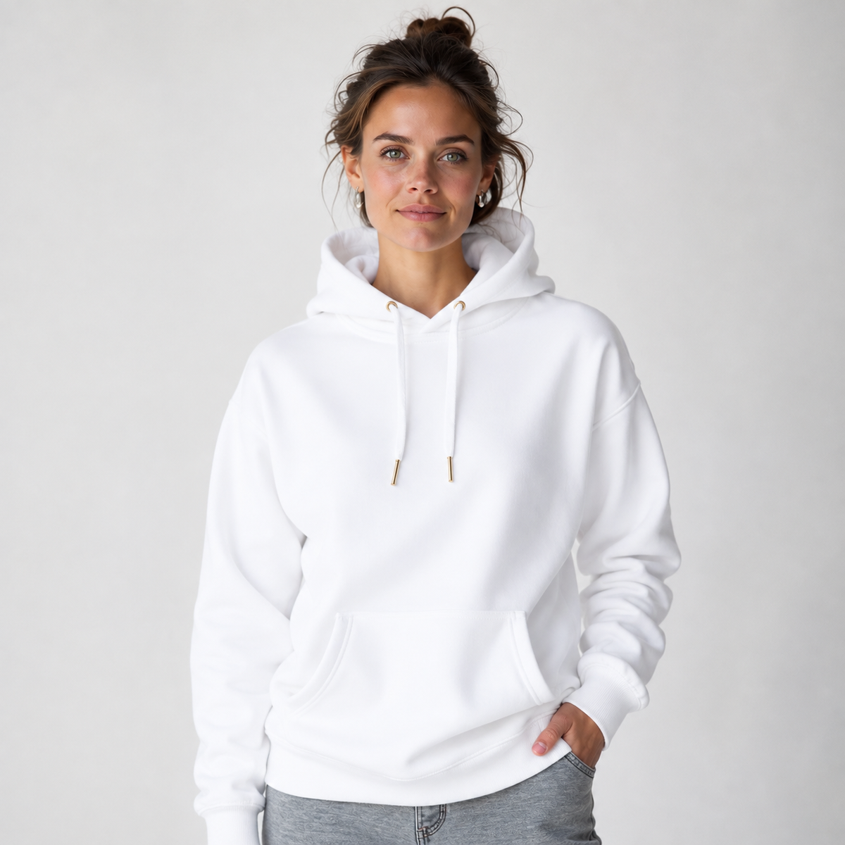 Heavyweight Oversized StreetWear White Hoodie by Nexiffy