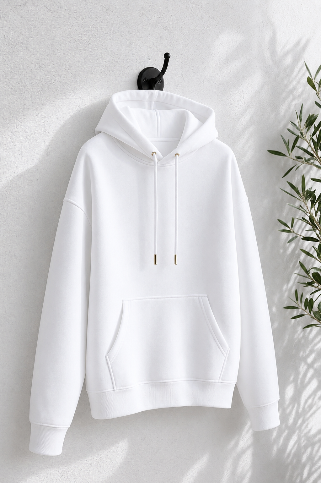 Heavyweight Oversized StreetWear White Hoodie by Nexiffy