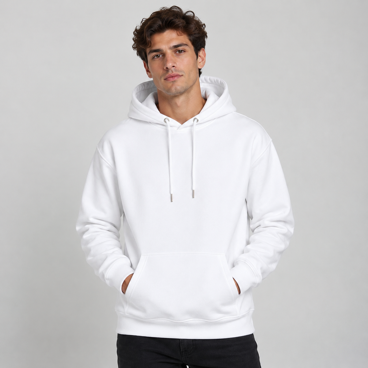 Heavyweight Oversized StreetWear White Hoodie by Nexiffy