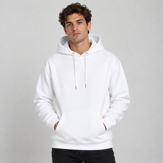 Heavyweight Oversized StreetWear White Hoodie by Nexiffy